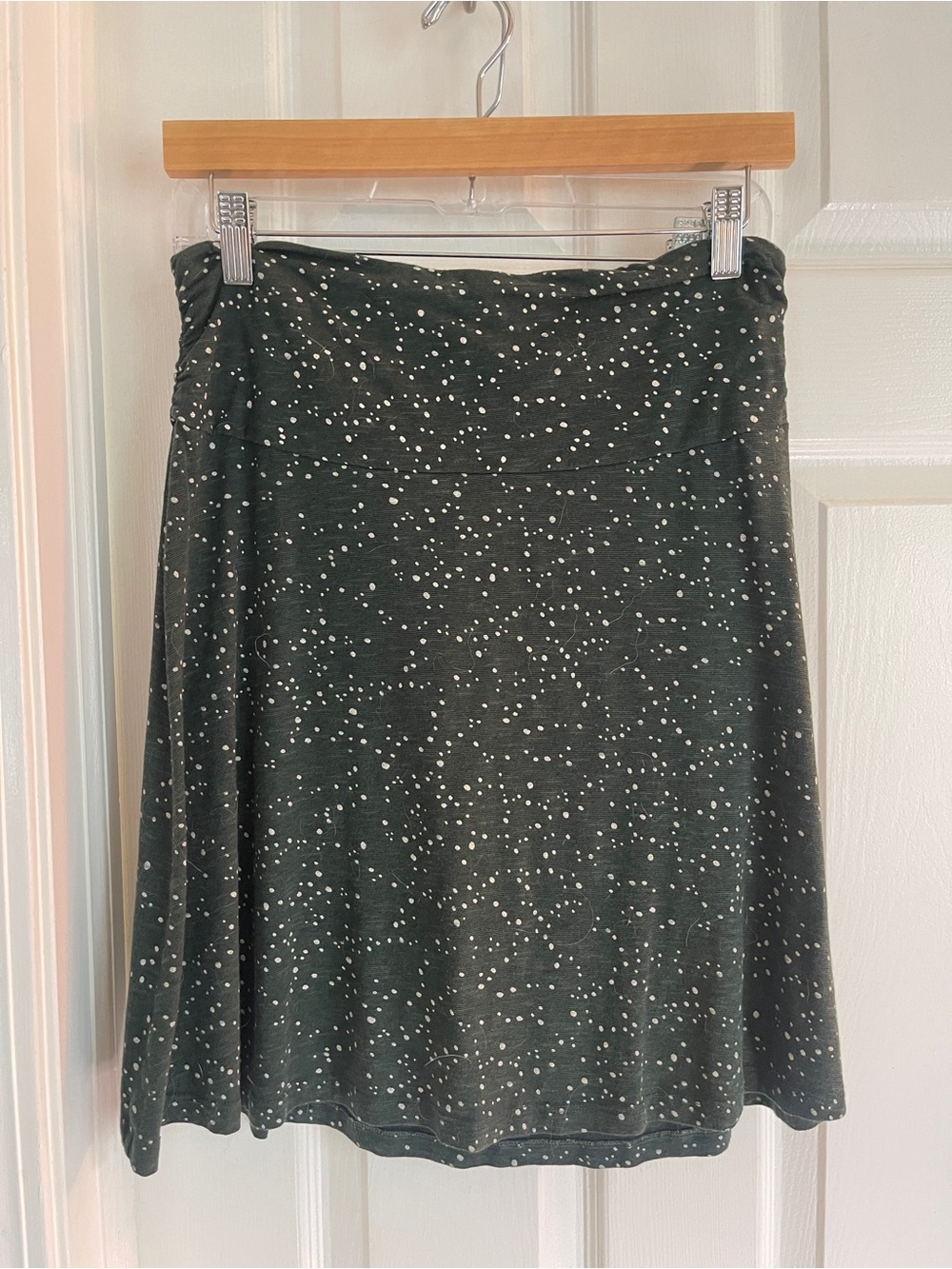 Toad&Co Dark Green Speckled A-Line Skirt